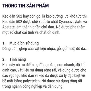 Set 2 hộp Keo dán 502
