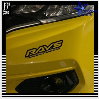 Decal Chữ "Rays Rays" Dán Trang Trí Xe Ô Tô