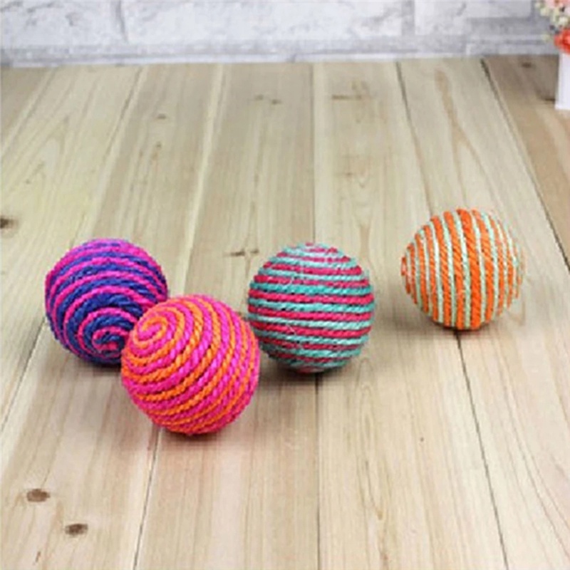 Quả bóng đồ chơi bện dây sisal dành cho mèo cưng