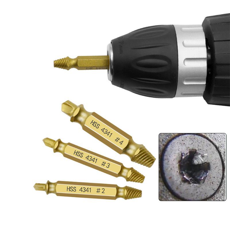 Bộ 5 mũi khoan tháo gỡ ốc vít hỏng hai đầu chuyên dụng chất lượng cao