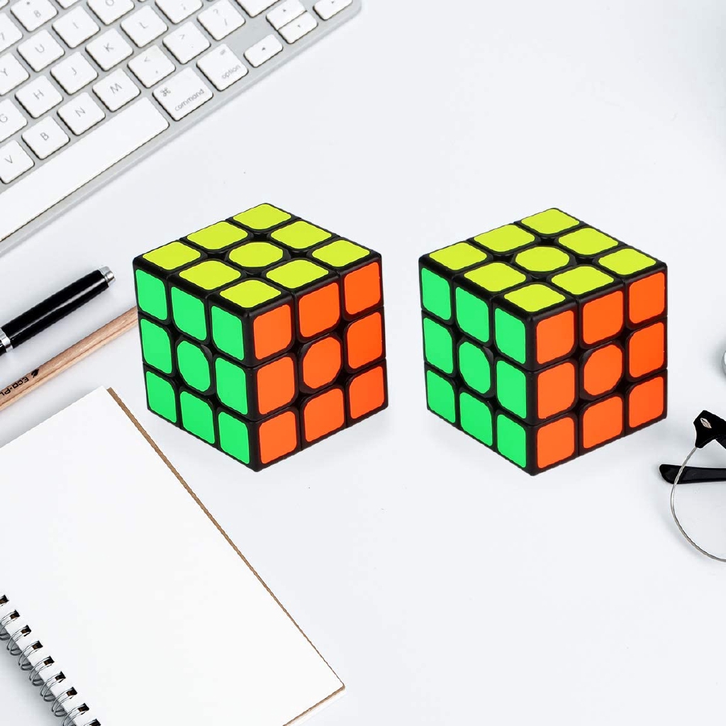 Set 2 Khối Rubik 3x3 Với Sticker Dán Cho Bé