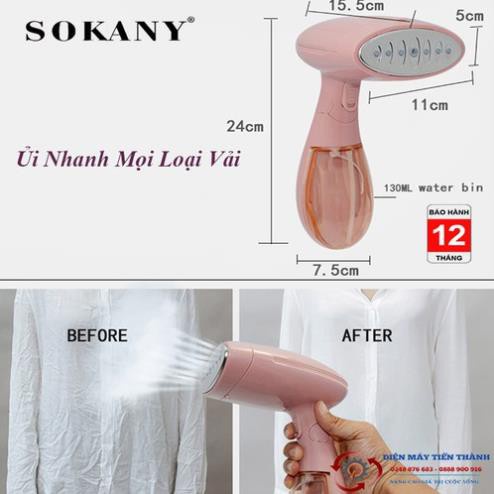 BÀN LÀ HƠI NƯỚC CẦM TAY SOKANY 3060  CÔNG SUẤT 1500W, BÀN ỦI HƠI NƯỚC SONAKY MẪU MỚI 2020 - Sinmax