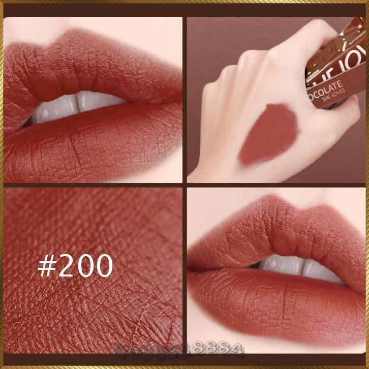 Son kem lì She Loves Silky Chocolate Lip Gloss mịn không phai SLS8