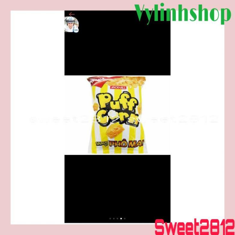 Bánh Snack Bắp Rang bơ (Bỏng ngô) - Puff Corn Hương vị Caramen/Socola/Phô Mai gói 45g