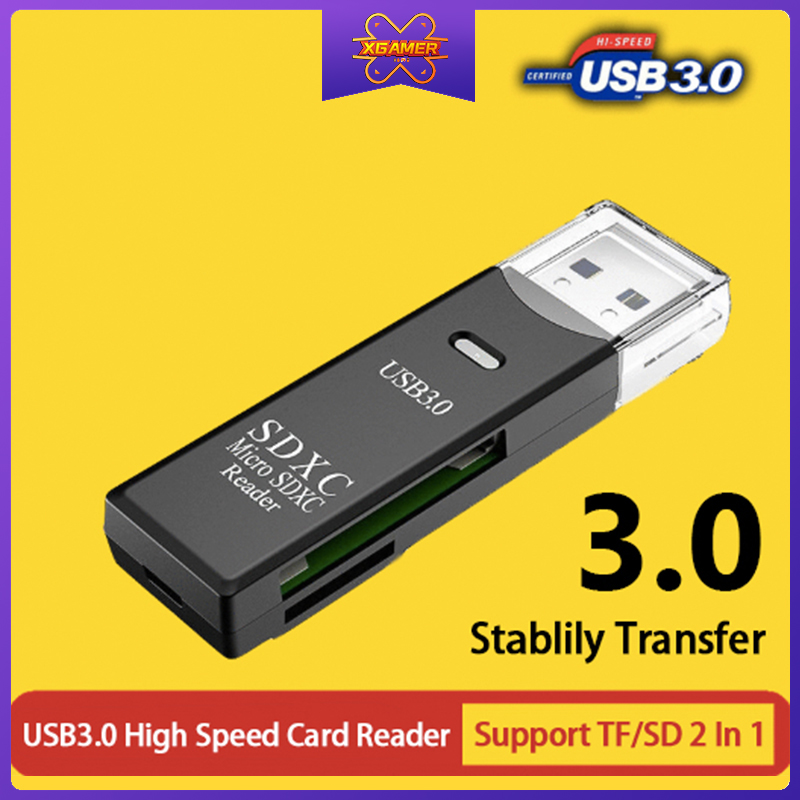 Đầu đọc thẻ nhớ USB 2.0 3.0 mini bằng nhựa ABS đa năng 2 trong 1 hỗ trợ thẻ TF SD cho máy tính / xe hơi | BigBuy360 - bigbuy360.vn