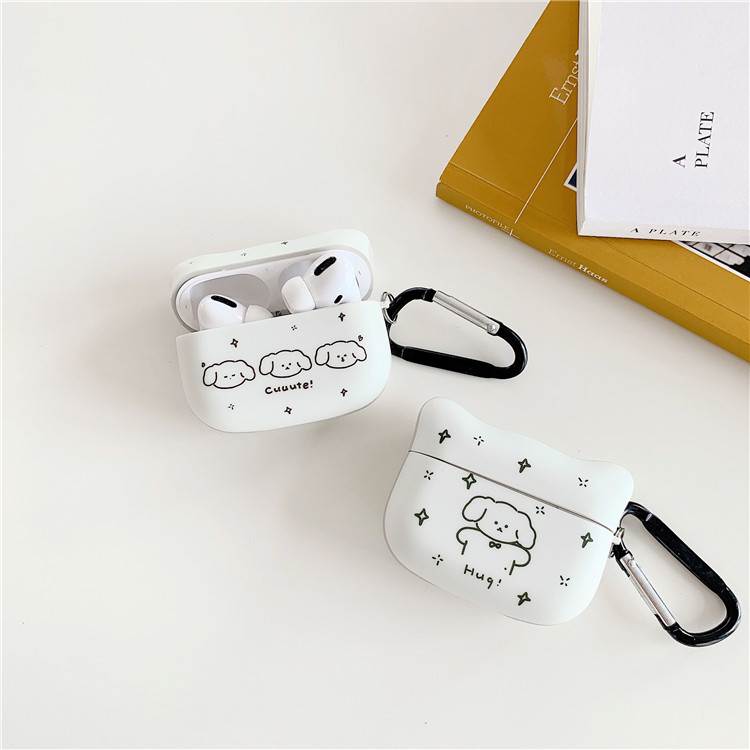 Vỏ Đựng Bảo Vệ Hộp Sạc Tai Nghe Airpods 1 / 2 Hình Chú Cún Xinh Xắn
