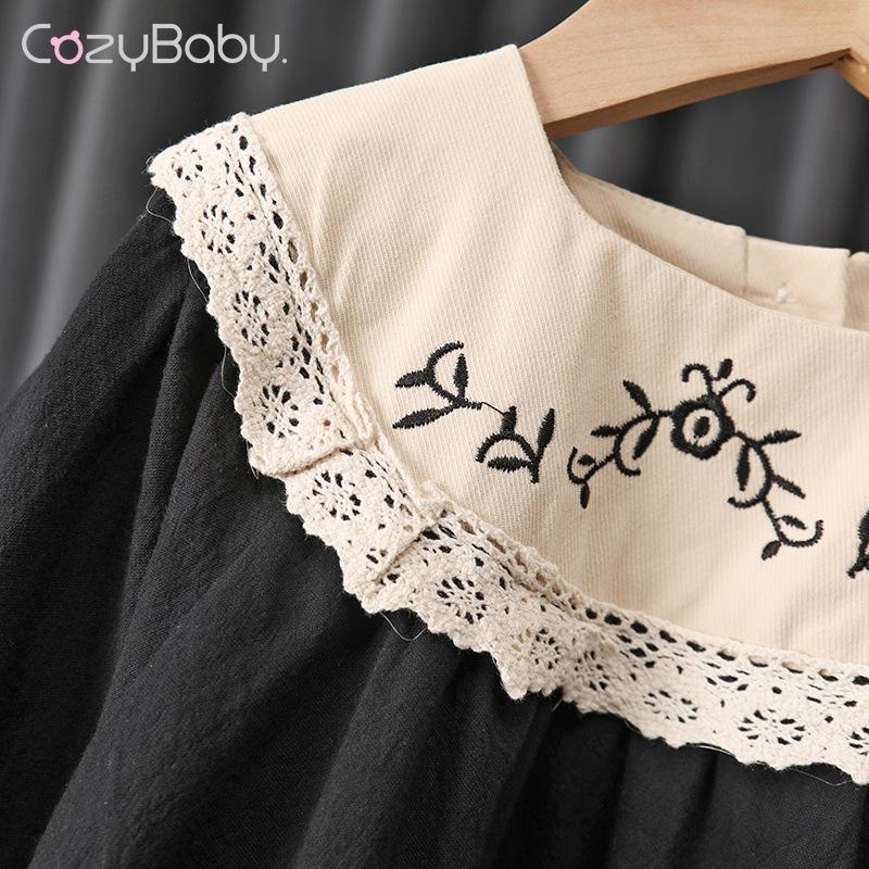 Đầm Công Chúa Thêu Họa Tiết Phong Cách Nước Ngoài Thời Trang Xuân Thu Mới 2023 Dành Cho Bé Gái