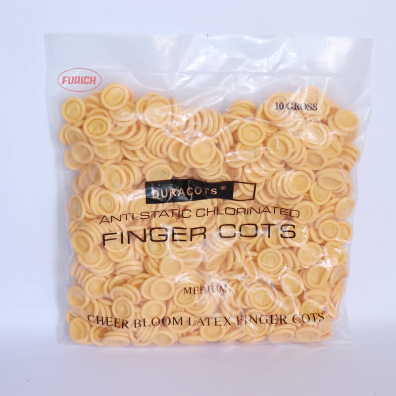 Bao ngón cao su VÀNG bảo vệ ngón tay tránh tiếp xúc hóa chất và xước bề mặt gói 500g