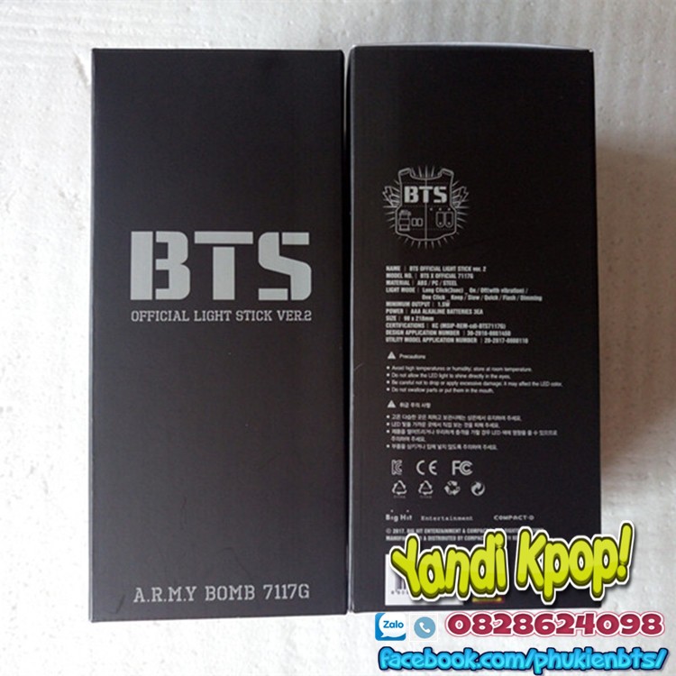 Army bomb lightstick BTS ver 2 - Gậy ánh sáng cổ vũ hoà nhạc