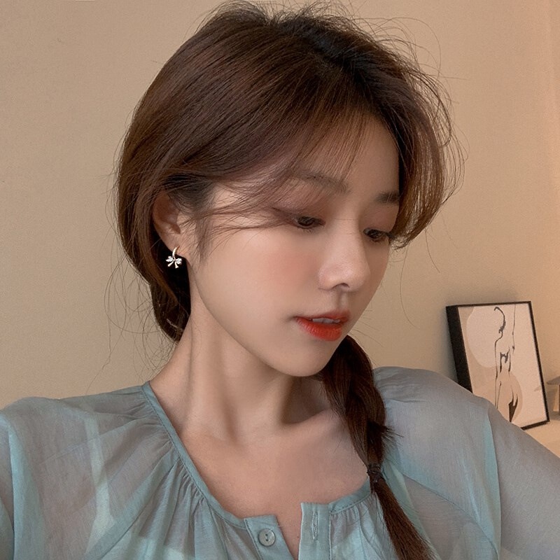Set Khuyên Tai Nơ Đính Đá Zircon