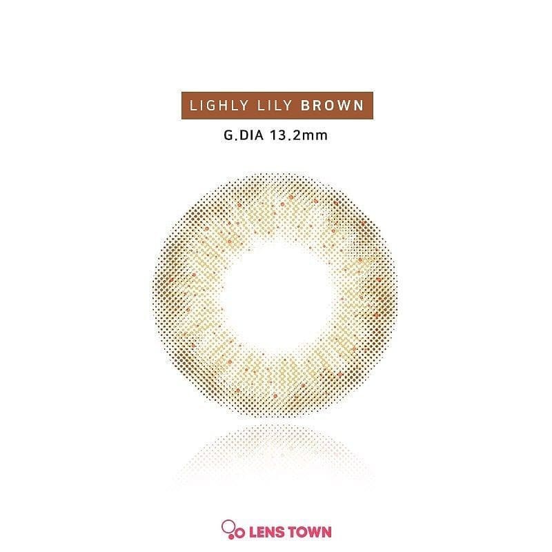 [Lens 1 Ngày] Áp Tròng LIGHLY LILY BROWN - LENS TOWN KOREA Lens Ẩm Cao Không Giãn Tự Nhiên, Phù Hợp Cho Mắt Nhạy Cảm