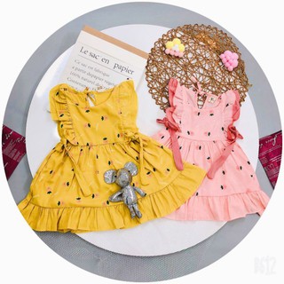 Váy bé gái họa tiết dâu tây size 8-20kg