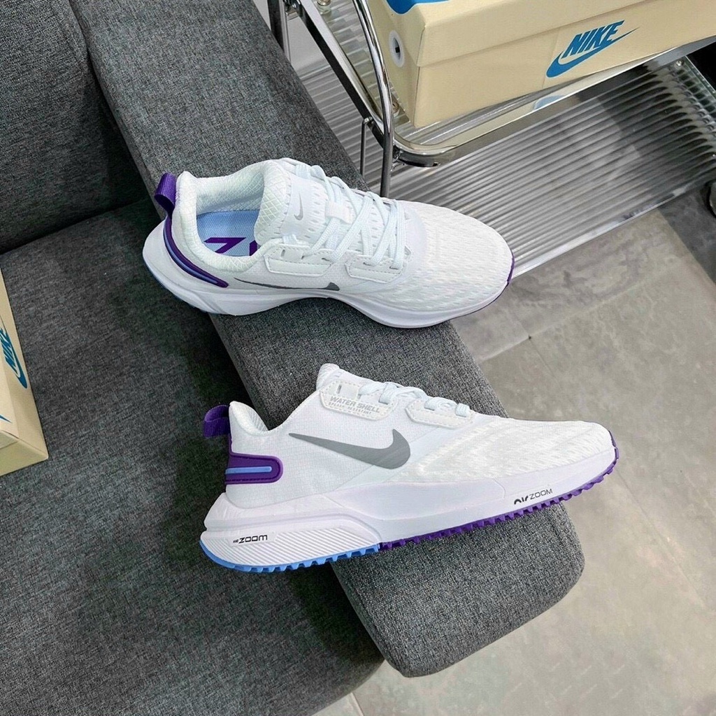 Giày sneaker thể thao nữ airzoom watershell trắng tím