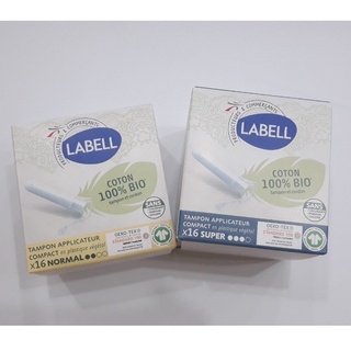 Tampon BIO có cần đẩy bằng nhựa Labell - hộp 16 que