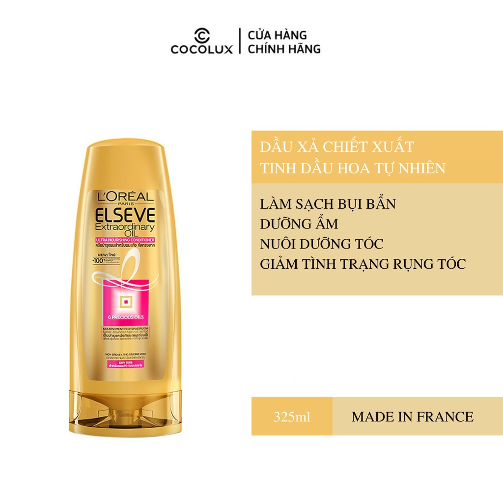 Dầu Xả Loreal Chiết Xuất Tinh Dầu Hoa Tự Nhiên 325ml