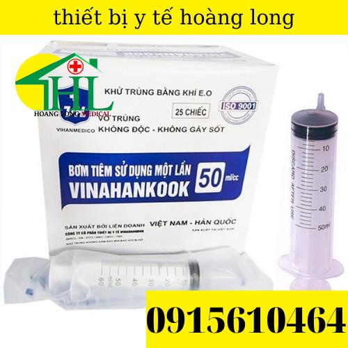 [Bán lẻ 10 chiếc] Bơm tiêm 1 lần Vinahankook 50ml