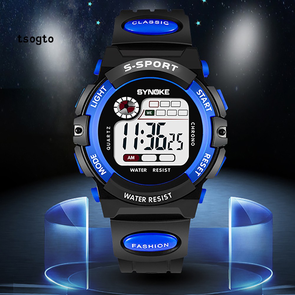 Đồng hồ điện tử thiết kế chống nước phong cách thể thao dùng cho bé trai và bé gái | BigBuy360 - bigbuy360.vn