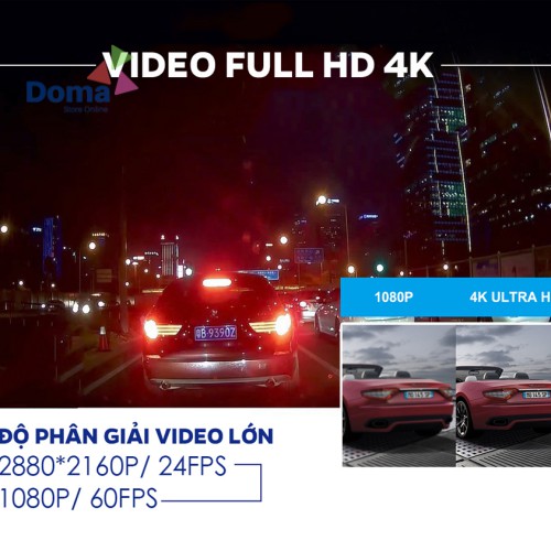 Camera hành trình ô tô VietMap C61 pro - Camera hành trình 4K, tích hợp đọc biển báo giao thông