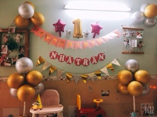 {MUA NGAY} Chữ cái ghép tên bé có dấu tặng kèm dây treo