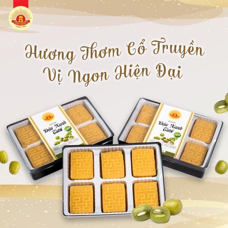 bánh đậu xanh tươi hãng Bảo minh 210gr