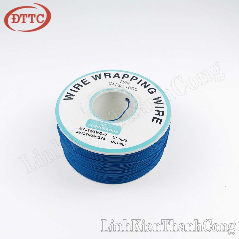 Cuộn dây 30AWG 0.25mm 250 mét - màu xanh dương