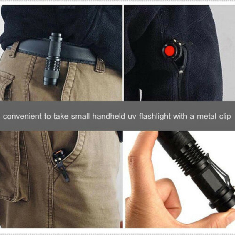 Đèn pin tia cực tím UV LED có đèn nền 395/365nm