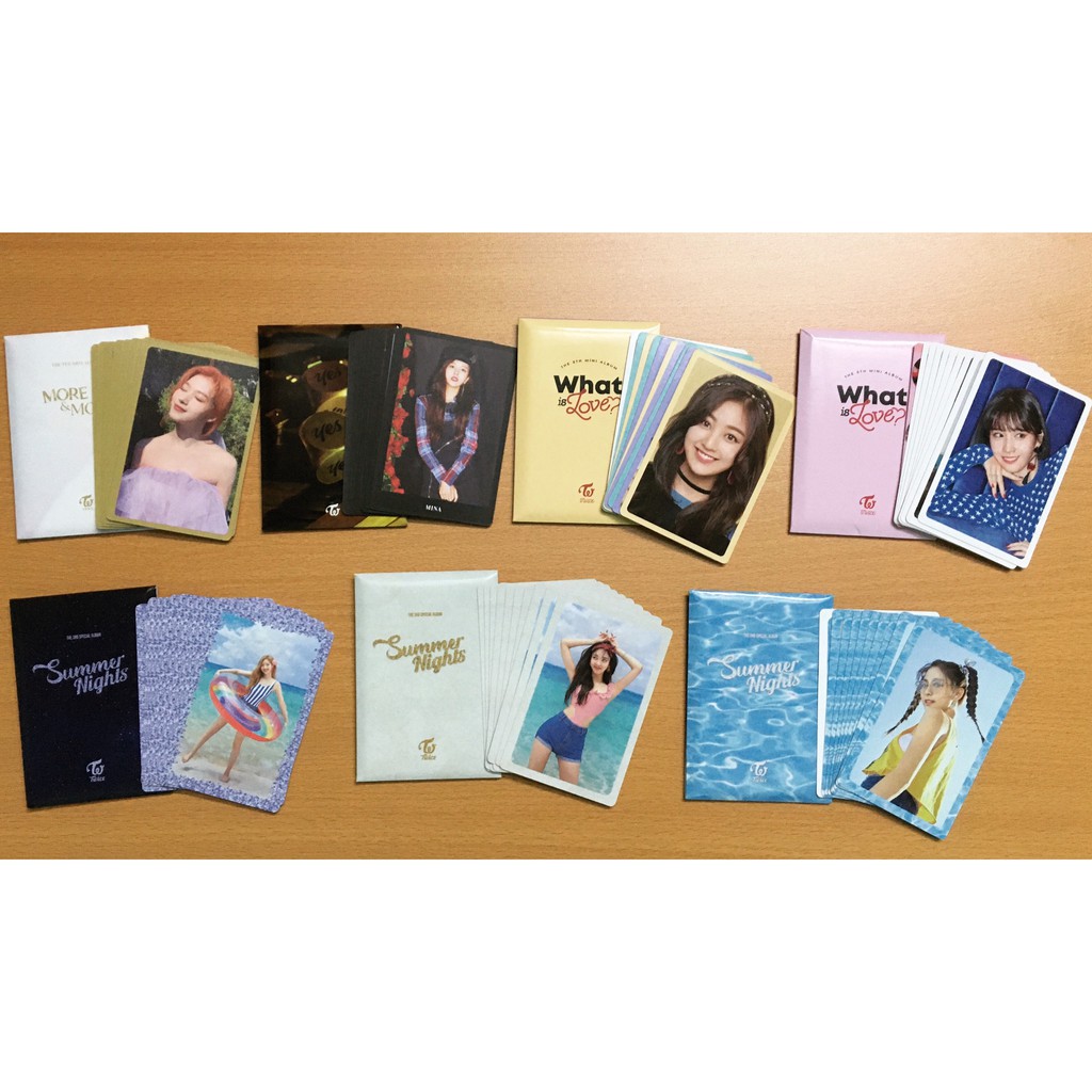 [OFF] chính hãng 7 set card pre nhóm Twice - album: Summer Nights, What is Love, Yes or yes, More&More