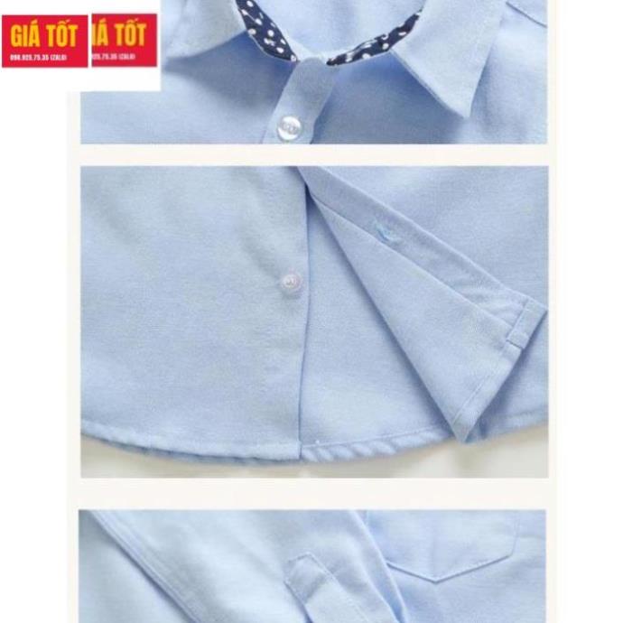 Áo sơ mi dài tay trắng trẻ em nam 6 7 8 9 10 tuổi☑️ Thời trang bé trai 9 tuổi size đại 25kg 30kg 35kg 40
