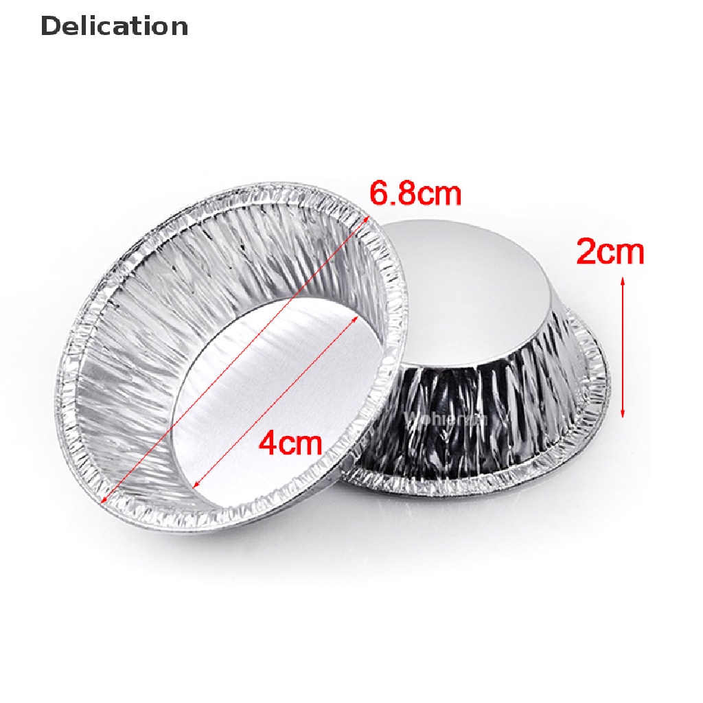 Set 100 Giá Đỡ Bánh Trứng / Bánh Cupcake / Muffin Bằng Nhôm Sử Dụng Một Lần Tiện Lợi