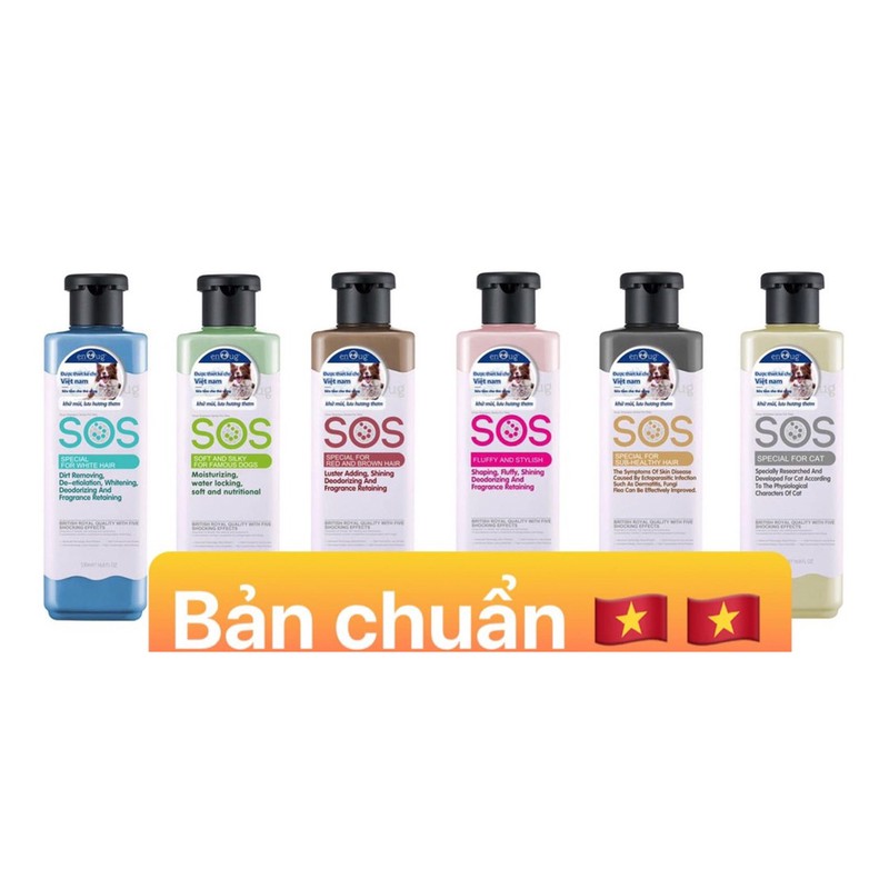 [có sẵn] Sữa tắm SOS cho chó mèo