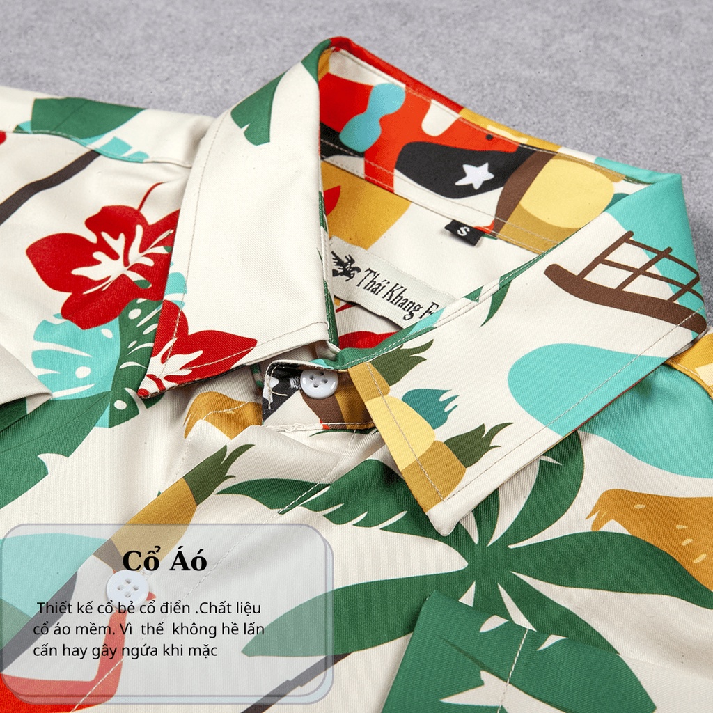 Áo sơ mi họa tiết THÁI KHANG vải lụa mềm mặc thoải mái rất mát A3D33 | BigBuy360 - bigbuy360.vn