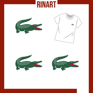 Decal Logo Sticker Patch in áo ủi trực tiếp lên vải hình cá sấu xanh huyền thoại