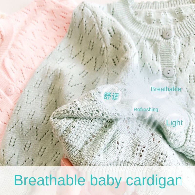 Áo Khoác Cardigan Vải Len Mỏng Thời Trang Xuân Thu Xinh Xắn Cho Bé Zx27