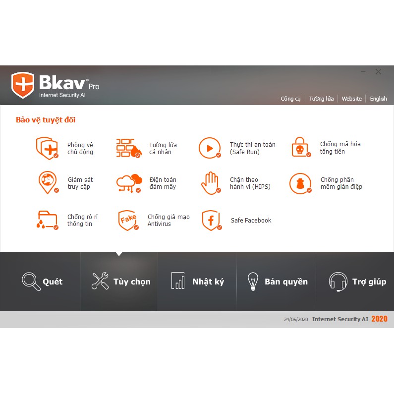 Phần Mềm Bkav Pro Internet Security Al (1PC/1Year)