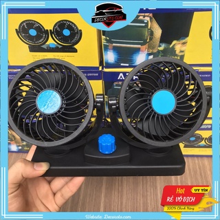 Quạt đôi trên ô tô, xe hơi dùng điện 12v, 24v