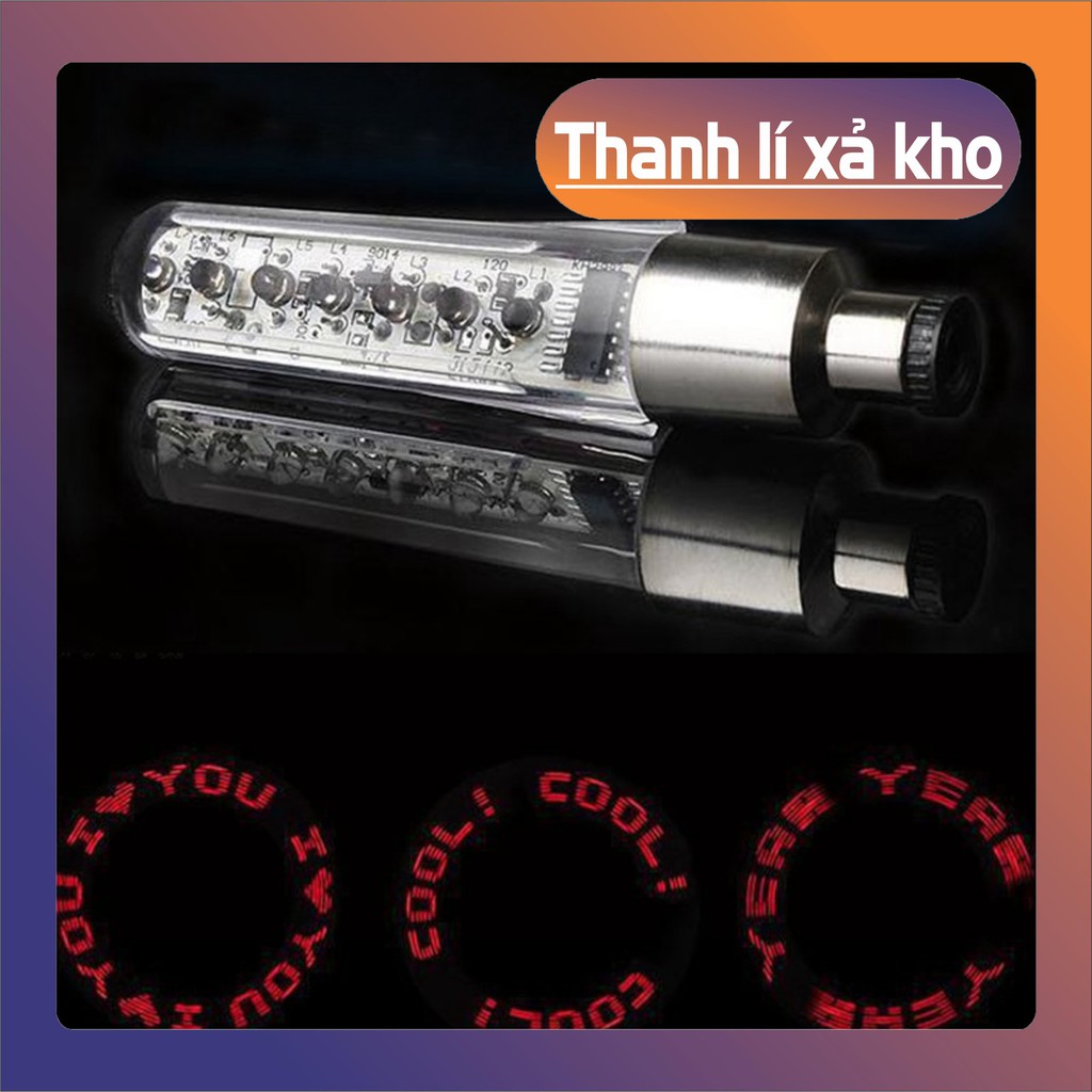 (THANH LÝ)  Đèn Led Gắn Van Bánh Xe Đạp Trang Trí Sáng Tạo