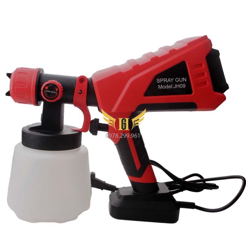 [ CHÍNH HÃNG] Súng Phun Sơn Cầm Tay SPRAY GUN - JH09 - Dùng điện 220V - Công suất 600W - Bình 1lLít - Bảo hành 12 tháng