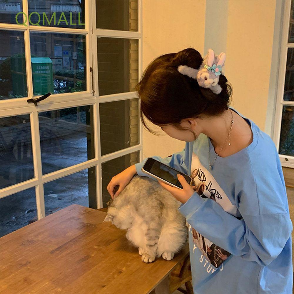 Kẹp Tóc Hình Gấu Hoạt Hình Bằng Lông Nhung Phong Cách Hàn Quốc Cổ Điển Dễ Phối Đồ Dành Cho Nữ