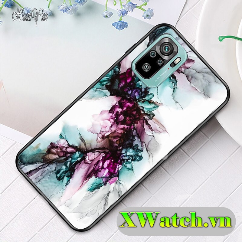 Ốp lưng phủ bóng Xiaomi Note 11 Mi 11T 11 lite Note 10 5G Note 10 pro K40 pro Poco F3 Poco X3 X3 Pro họa tiết Vân Đá