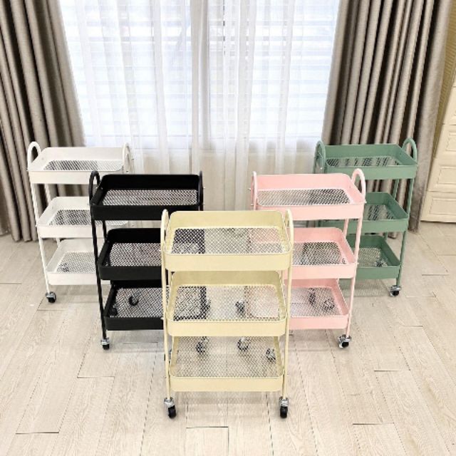 Kệ đa năng 3 tầng Pier có bánh xe bằng thép không rỉ hàng chính hãng