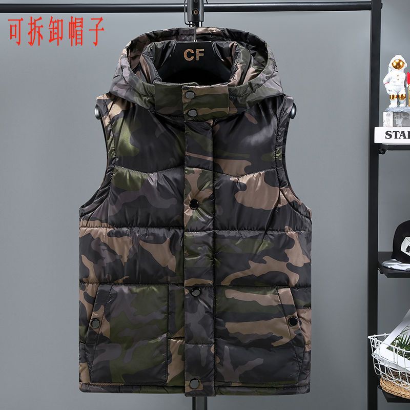 Áo Khoác Không Tay Dáng Rộng Chống Gió Họa Tiết Rằn Ri Thời Trang Trẻ Trung Cho Nam