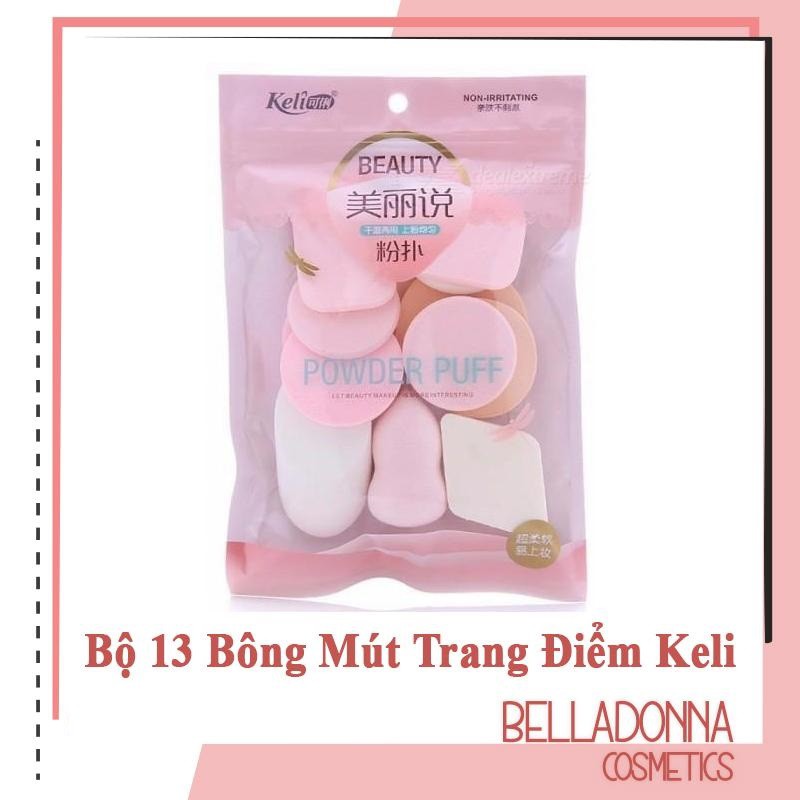 Bộ 13 Bông Mút Trang Điểm Keli Sponge Makeup