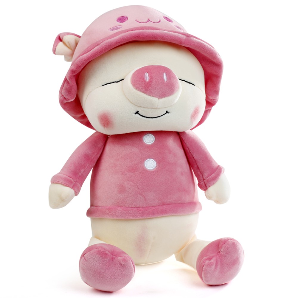 GẤU BÔNG HEO HAPPY ĐỘI NÓN (18CM---&gt;40CM) VẢI MINISO SIÊU MỊN, HÀNG LOẠI 1