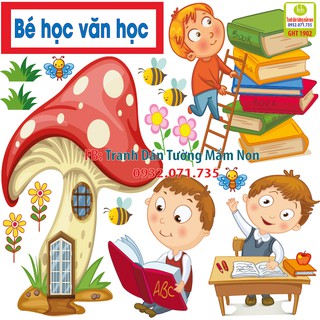 Decal Góc Học Tập Trang Trí Mầm Non, Tiểu Học, Mẫu giáo