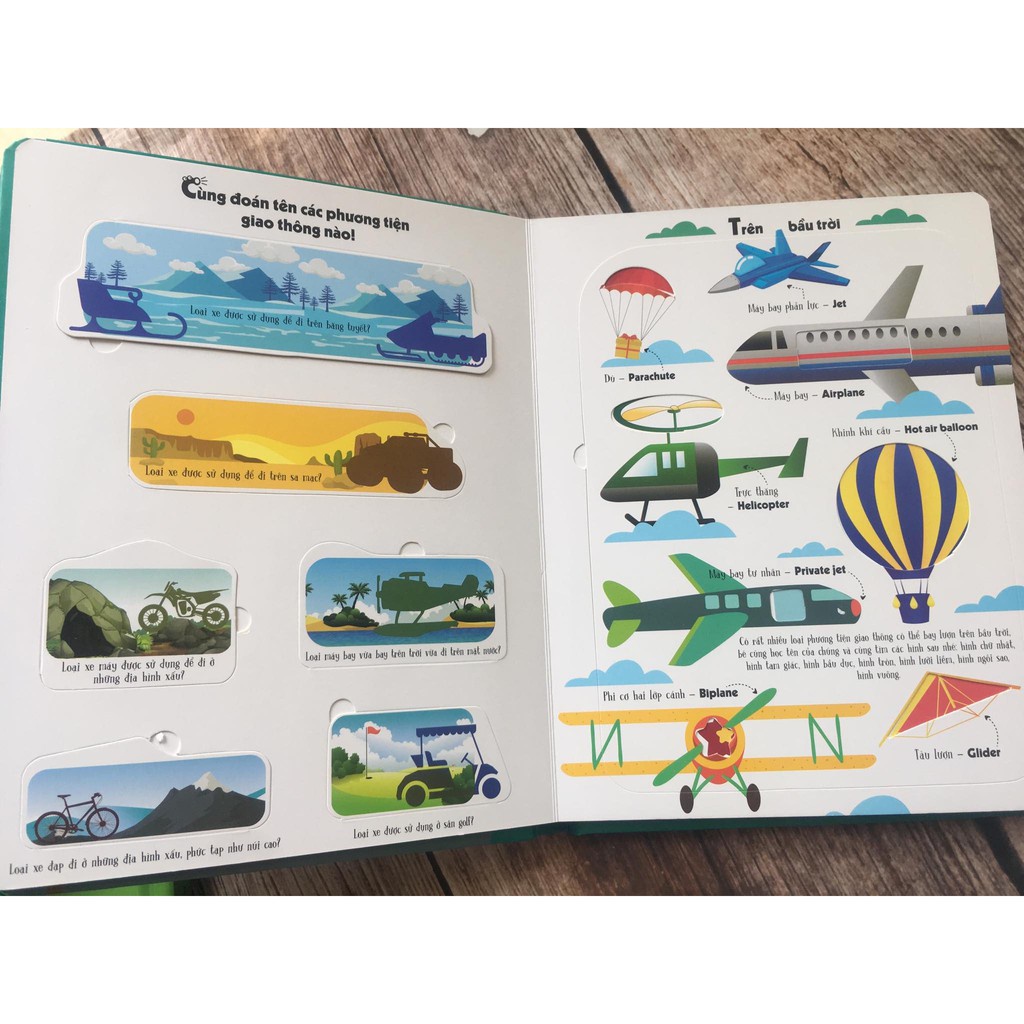 Sách - Lift the flap - First 100 Trucks and things that go  - 100 từ đầu tiên về các phương tiện giao thông