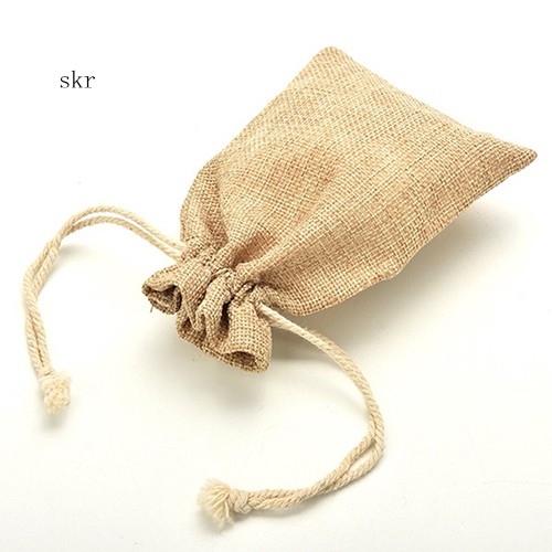 Bộ 5 túi rút vải thô trang trí phong cách vintage