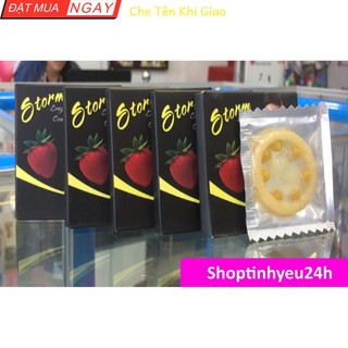 Combo 10 hộp bao cao su storm - 7 bi hương dâu thơm dịu