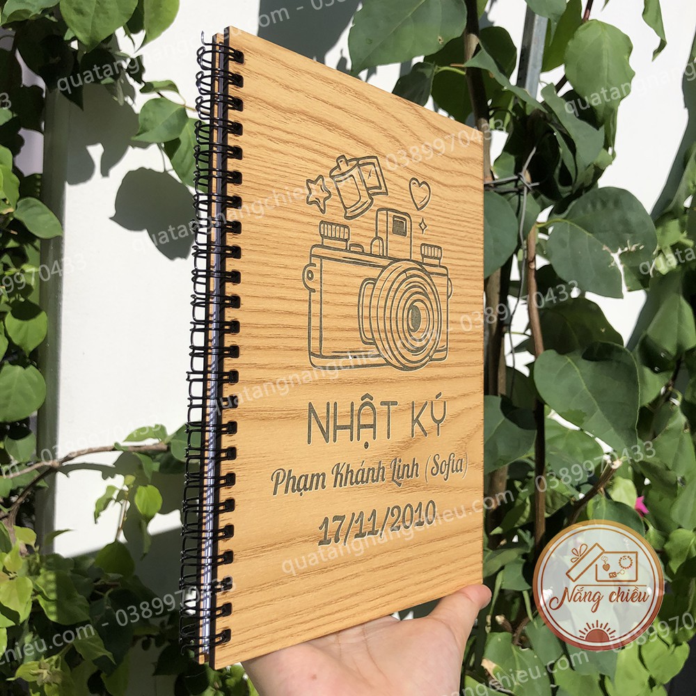 NHẬT KÝ TUỔI TEEN - Notebook ghi chép kỷ niệm tuổi học trò - Sổ bìa gỗ cứng 2 mặt dày dặn khắc theo yêu cầu