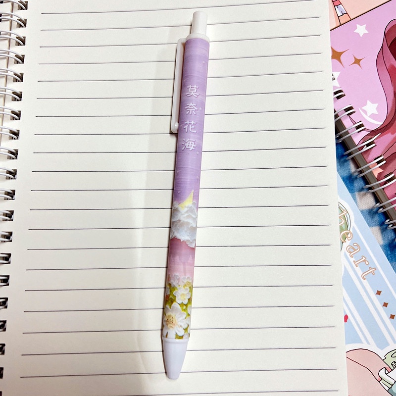 Bộ 6 bút mực gel hình tranh sơn dầu phong cách nàng tiên cá cho học sinh chất lượng cao