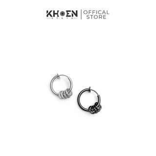 (1 Chiếc) Khuyên tai Tròn nhiều vòng nhỏ (dạng kẹp - Không có lỗ xỏ)
